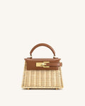 Borsa Elise intrecciata – Rattan marrone