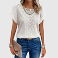 LUCINDA | LACE SHORT SLEEVE TOP