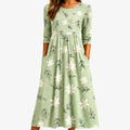 Sage Blossom Everyday Pocket Midi Dress