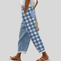 Pantaloni casual geruite
