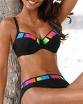 Bikini con spacco ed effetto degradé