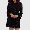 ENDELLION | SPARKLING LONG-SLEEVE PARTY DRESS