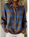 LIZZA™ - SOFT HOODIE BLOUSE WITH CHECK PATTERN
