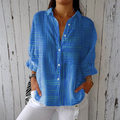 Clara | Modern Blue Stripe Blouse