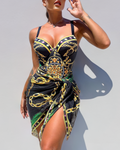 Darius – Costume intero con effetto push-up e gonna da spiaggia