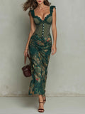 Tannea | Abito lungo vintage in pizzo