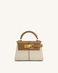 Borsa Elise con manico – Tela marrone
