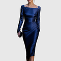 SIRENE | MIDNIGHT SATIN EVENING GOWN