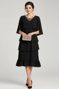 Anna | Elegante abito midi con balze