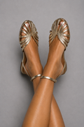 Vittoria | Gold Jewel Sandals