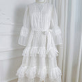 Freya - Cardigan da donna all'uncinetto bianco brillante