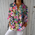 Sylvia | Hand-Painted Floral Blouse