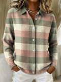 NOELIA™ - CHECKERED HOODIE BLOUSE