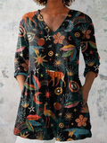 Adeline | Long Blouse with V-Neck