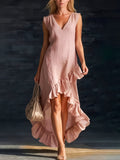 Sienna | Abito boho asimmetrico con volant