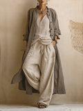 Boho Linen Blend 3-Piece Co-Ord Set